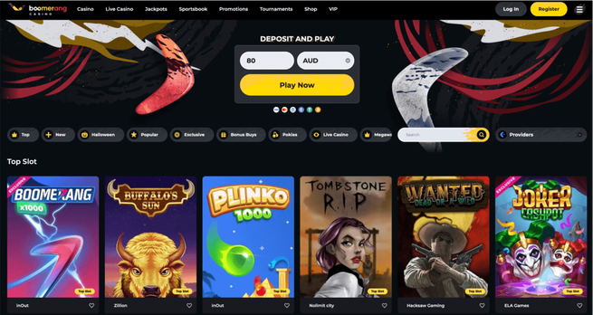 boomerang casino Gameplay
